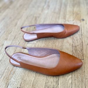 Madewell Tan Leather Flats size 7
